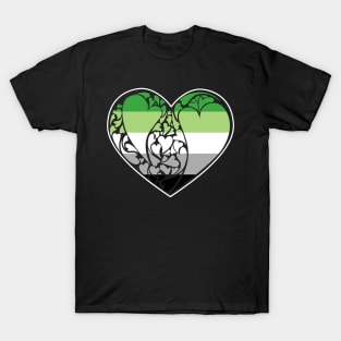 Aromantic LGBT+ Heart T-Shirt